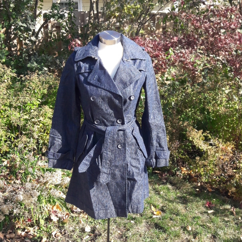 Talbot petites jean trench coat size 4P